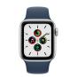 Apple Watch SE Aluminiumgehäuse silber 40mm mit Sportarmband abyssblau (GPS + Cellular) silber