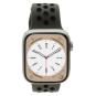 Apple Watch Series 8 Aluminium Lumière stellaire 45mm avec Bracelet Sport gris olive/noir (GPS)