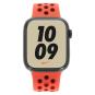 Apple Watch Series 8 Alluminio mezzanotte 45mm Cinturino Sport Nike cremisi acceso/rosso gym (GPS + Cellular)