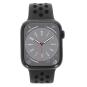 Apple Watch Series 8 Aluminium bleu de minuit 45mm Nike Bracelet Sport noir/noir (GPS + Cellular)