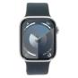 Apple Watch Series 9 Caja de aluminio plata 45mm correa deportiva azul tormenta M/L (GPS + Celular)