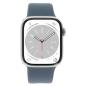 Apple Watch Series 8 Caja de aluminio plata 45mm correa deportiva azul pizarra (GPS + Celular)