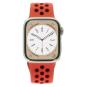 Apple Watch Series 8 Caja de aluminio estrella polar 41mm Correa deportiva carmesí brillante/gym red (GPS)