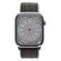 Apple Watch Series 8 Caja de acero inoxidable plata 45mm Sport Loop medianoche (GPS + Celular)
