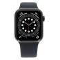Apple Watch Series 6 Edelstahlgehäuse graphit 44mm Sportarmband dunkelmarine (GPS + Cellular)